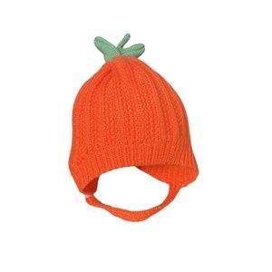 Cat & Jack Baby Orange Knitted Pumpkin Hat NWT